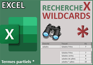 RechercheX Excel partielles avec les WildCards