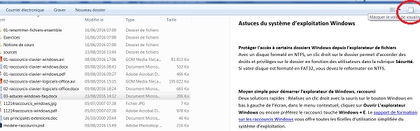Visualiser contenu des fichiers sans les ouvrir
