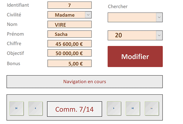 Barre de navigation personnalisée sur un formulaire Access