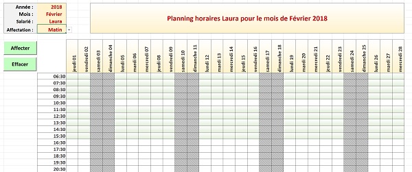 Comment faire un planning semaine sur Excel  Faire un planning, Planning  semaine, Modele de planning