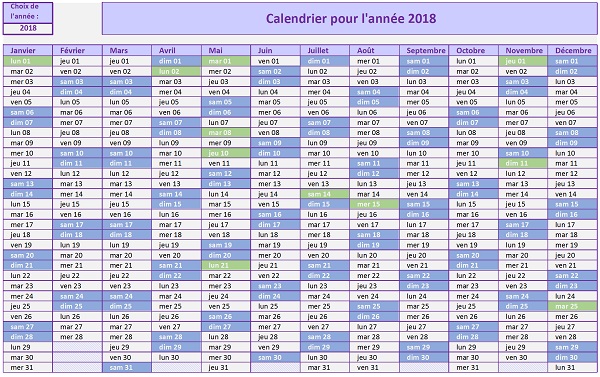 Réglages de mise en page du calendrier automatique Excel pour imprimer