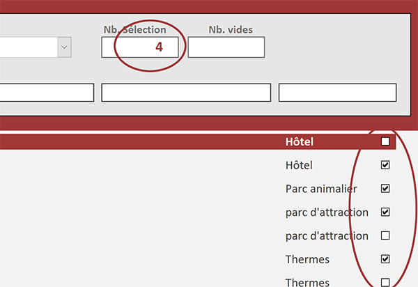 Compter les cases cochées sur un formulaire Access