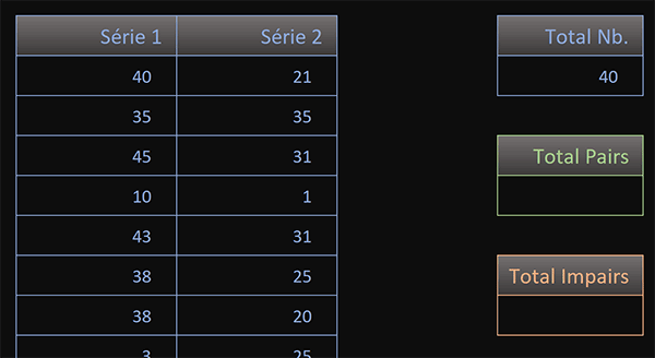 Compter le nombre de valeurs numériques dans un tableau Excel