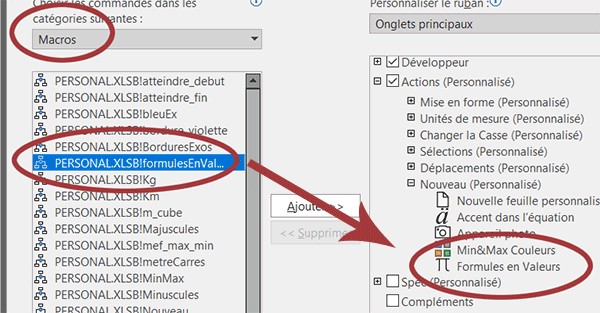 Créer un bouton de ruban Excel pour remplacer les formules en valeurs