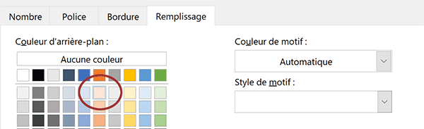 Couleur de fond de mise en forme conditionnelle Excel pour faire ressortir les doublons sur une plage de cellules