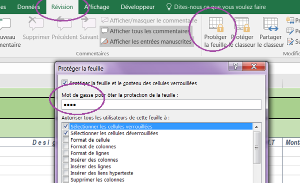 Faire Sauter La Protection Des Feuilles Excel