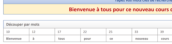 Extraire indépendamment tous les mots dans une chaîne de texte par formule Excel