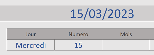 Extraire le jour de semaine en texte d-une date par formule Excel