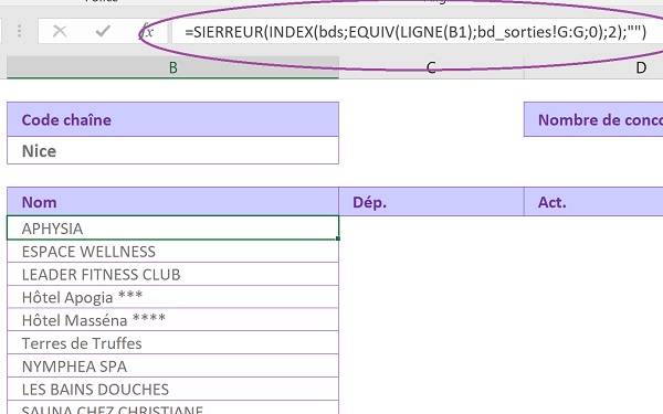 Extraire tous les enregistrements de base de données Excel selon recherche par mots clés de texte