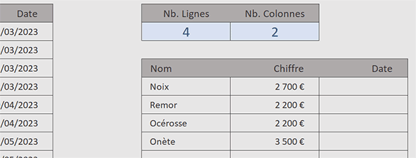 Choisir les lignes et les colonnes à extraire grâce à la fonction Excel Sequence