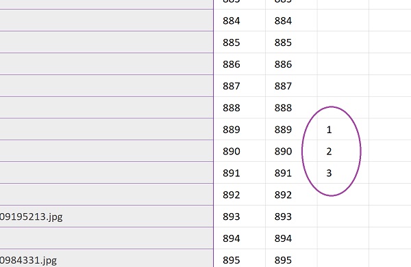 Repérer les enregistrements à extraire avec des chiffres incrémentés par formule Excel