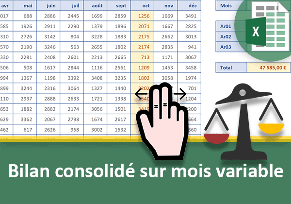 Somme Excel des ventes sur un mois variable avec la fonction Decaler