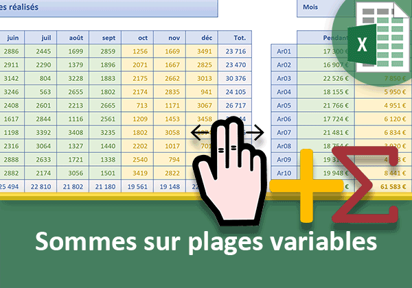 Fonction Excel Decaler pour sommer sur des plages variables