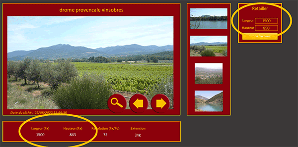 Modifier les dimensions des images par le code VBA Access