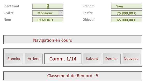 Formulaire Access avec effet d-animation pour texte défilant