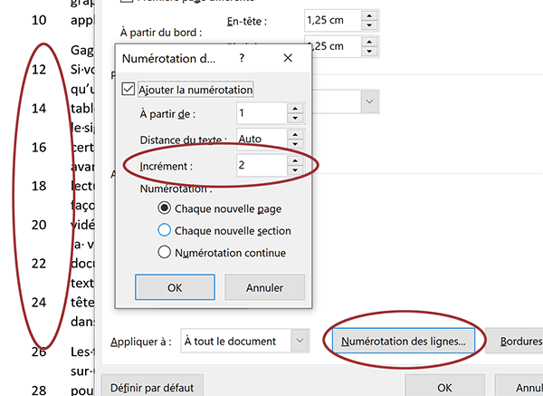 Numérotation Des Lignes Dun Document Word 4954