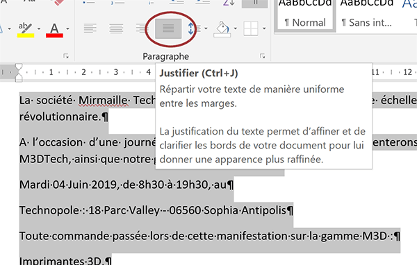 Justifier les paragraphes Word de textes denses pour une présentation équilibrée et harmonieuse