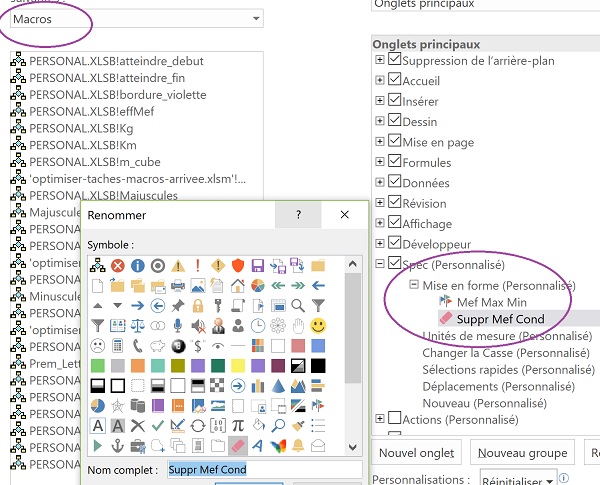 Créer boutons de macros dans nouveau ruban Excel pour automatiser la mise en forme conditionnelle