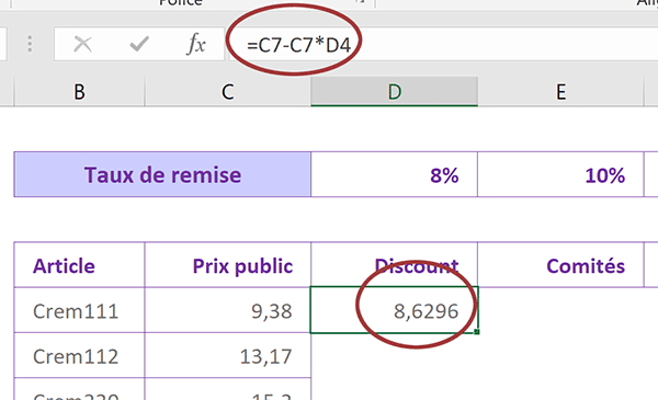 Remises Commerciales Variables Avec Excel 