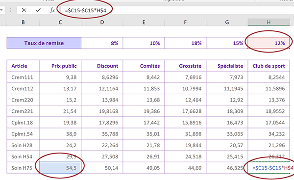 Remises Commerciales Variables Avec Excel 