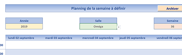 TABLEAU PLANNING CALENDRIER/ANNUEL - BuroStock Réunion