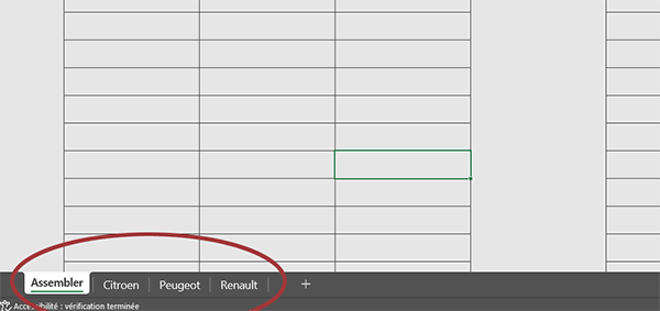 Feuilles des tableaux Excel à assembler par formule Python