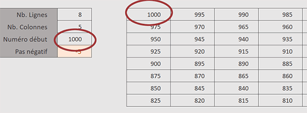 Pas de décrémentation de la suite Excel par formule