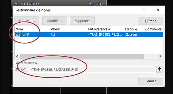 Nom de formule Excel avec fonction Lire.Classeur pour lister les noms de tous les onglets automatiquement