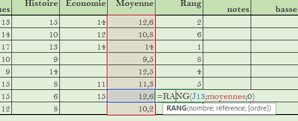 Formule Excel avec plage nommée pour fixer ses références