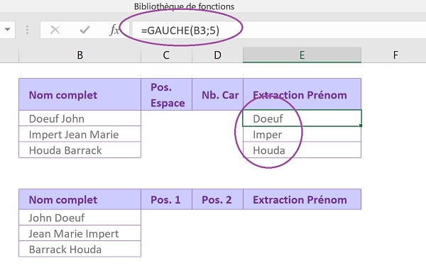 Traitements de cha nes de caract res avec Excel