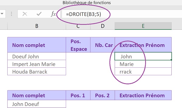 Traitements de cha nes de caract res avec Excel