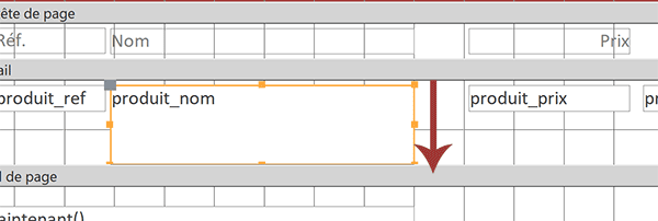 Augmenter la hauteur des zones de texte sur un état Access