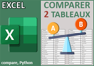 Comparer deux tableaux Excel par formule Python