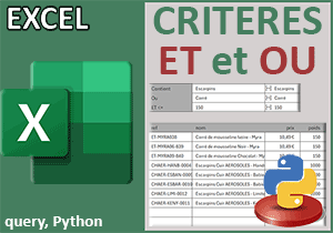 Critères ET et OU par formule Python dans Excel