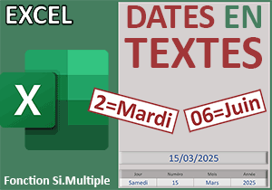 Découper les informations de dates en textes avec Excel