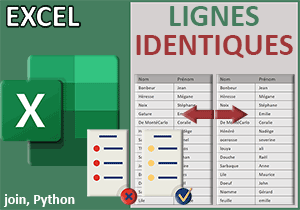 Exclure les lignes différentes par formule Python