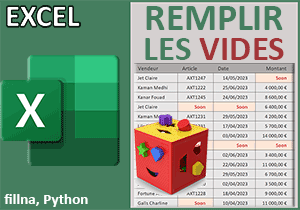 Remplir les cellules vides par formule Pythpn