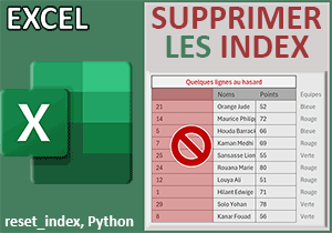 Supprimer la colonne des Index en Python pour Excel