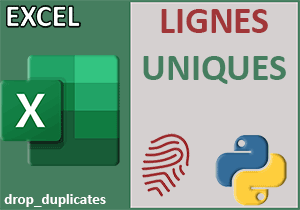 Supprimer les doublons et lignes répétées par formule Python Excel