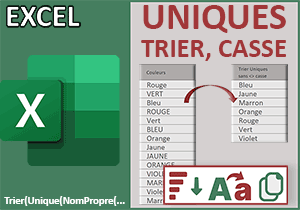 Trier sans doublons et sans différences de casse